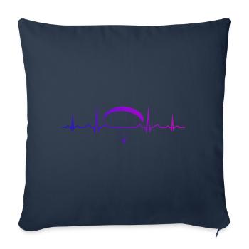 Paragleiten Paragleiter Paragliding Gleitschirmfli - Sofa pillowcase 17,3'' x 17,3'' (45 x 45 cm) - navy - Front