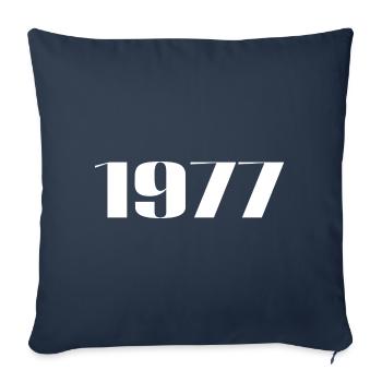 1977 - Gift born in 1977 - Sofa pillowcase 17,3'' x 17,3'' (45 x 45 cm) - navy - Front