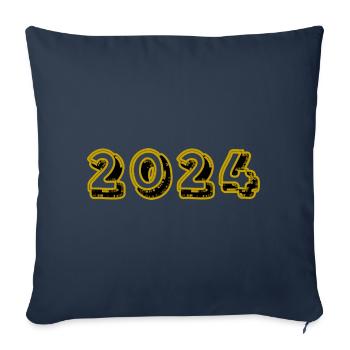 HAPPY NEW YEAR. NEW YEAR'S EVE. NEW YEAR - Sofa pillowcase 17,3'' x 17,3'' (45 x 45 cm) - navy - Front