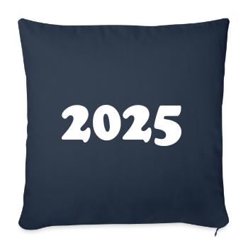 2025 - Housse de coussin décorative 45 x 45 cm - bleu marine - Devant