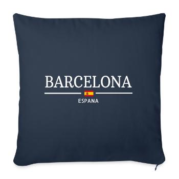 Barcelona - Housse de coussin décorative 45 x 45 cm - bleu marine - Devant