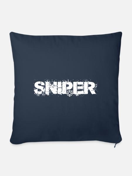 Sniper White - Sofakissenbezug 45 x 45 cm - Navy