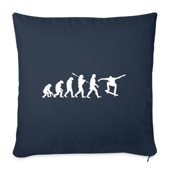 Skateboarder longboarder - Housse de coussin décorative 45 x 45 cm - bleu marine - Devant
