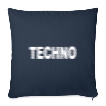 techno - Housse de coussin décorative 45 x 45 cm - bleu marine - Devant