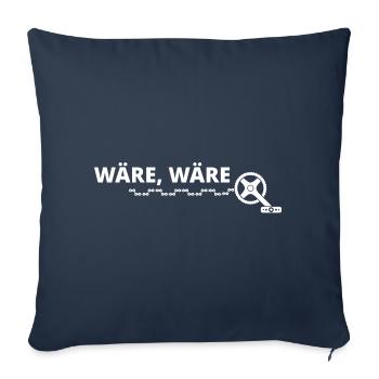 Est-ce que la chaîne de vélo dirait motard faisant du football à vélo? - Housse de coussin décorative 45 x 45 cm - bleu marine - Devant