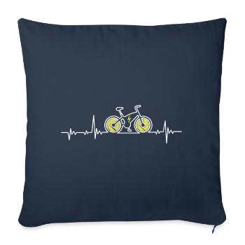 E Bike Bicycle Engine Vélo Électronique Électrique - Housse de coussin décorative 45 x 45 cm - bleu marine - Devant