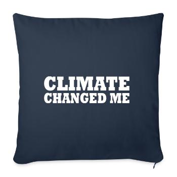 Climate changed me - Sofa pillowcase 17,3'' x 17,3'' (45 x 45 cm) - navy - Front