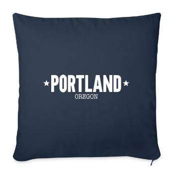 Portland - Housse de coussin décorative 45 x 45 cm - bleu marine - Devant