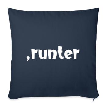 Komma runter - Beruhig dich - Fallschirmspringen - Sofakissenbezug 45 x 45 cm - Navy - Vorne