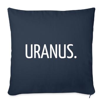 Uranus. - Housse de coussin décorative 45 x 45 cm - bleu marine - Devant