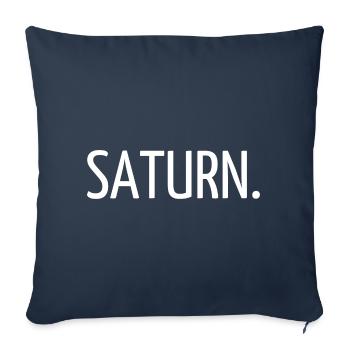 Saturn. - Housse de coussin décorative 45 x 45 cm - bleu marine - Devant