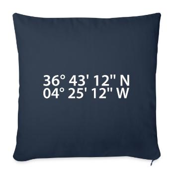 Coordonnées de Malaga - Housse de coussin décorative 45 x 45 cm - bleu marine - Devant
