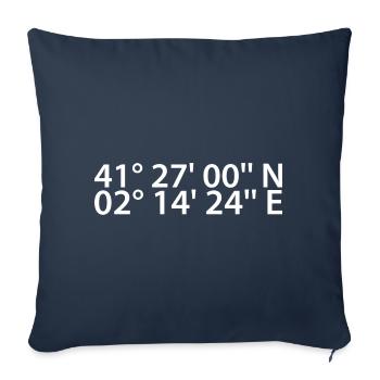 Coordonnées de Badalona - Housse de coussin décorative 45 x 45 cm - bleu marine - Devant