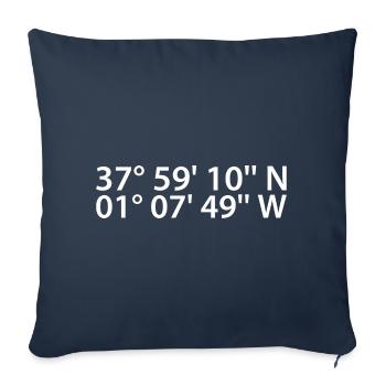 Murcia Coordinates - Sofa pillowcase 17,3'' x 17,3'' (45 x 45 cm) - navy - Front