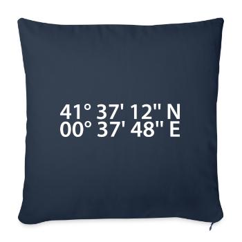 Coordonnées de Lleida - Housse de coussin décorative 45 x 45 cm - bleu marine - Devant