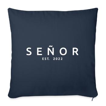 Señor Est. 2022 Engagement Groom's Wedding Party - Sofa pillowcase 17,3'' x 17,3'' (45 x 45 cm) - navy - Front