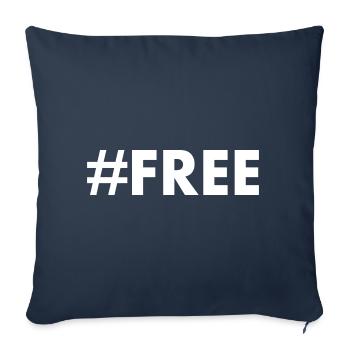 Free - Housse de coussin décorative 45 x 45 cm - bleu marine - Devant