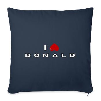 Je déteste Donald - Housse de coussin décorative 45 x 45 cm - bleu marine - Devant