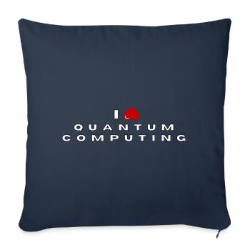 Je déteste l’informatique quantique - Housse de coussin décorative 45 x 45 cm - bleu marine - Devant