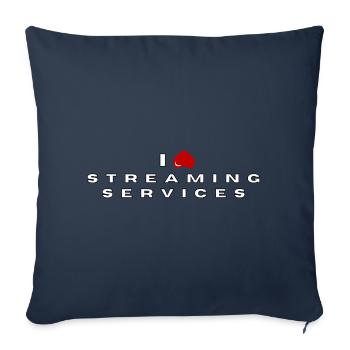 Ich hasse Streaming-Dienste - Sofakissenbezug 45 x 45 cm - Navy - Vorne