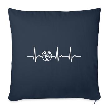 The Earth Suffers - Environmental Protection - Ecology - Life - Sofa pillowcase 17,3'' x 17,3'' (45 x 45 cm) - navy - Front