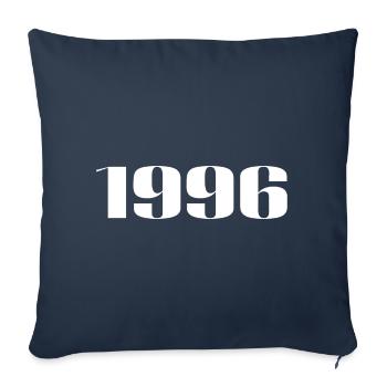 1996 - Cadeau né en 1996 - Housse de coussin décorative 45 x 45 cm - bleu marine - Devant