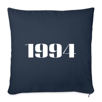 1994 - Cadeau né en 1994 - Housse de coussin décorative 45 x 45 cm - bleu marine - Devant