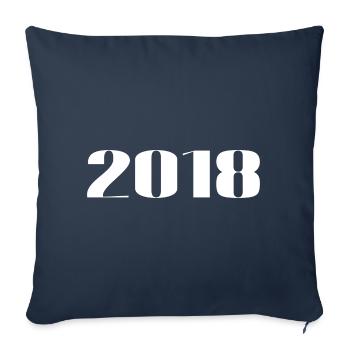 2018 - Gift born in 2018 - Sofa pillowcase 17,3'' x 17,3'' (45 x 45 cm) - navy - Front