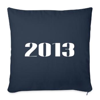 2013 - Gift born in 2013 - Sofa pillowcase 17,3'' x 17,3'' (45 x 45 cm) - navy - Front