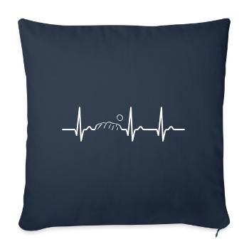 Heart Curve Australia - Uluru - Voyage - Nation - Housse de coussin décorative 45 x 45 cm - bleu marine - Devant