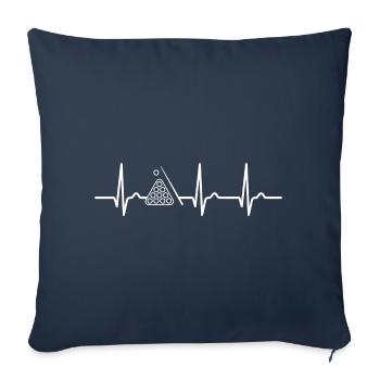 ECG Curve - Heart Curve - Billiards - Cue - Sofa pillowcase 17,3'' x 17,3'' (45 x 45 cm) - navy - Front
