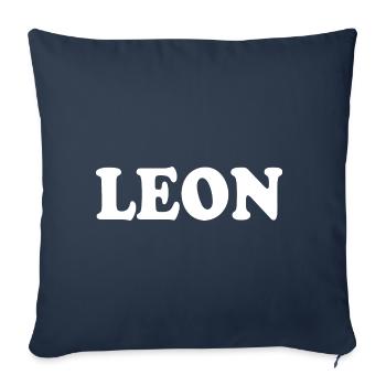 Leon - Sofakissenbezug 45 x 45 cm - Navy - Vorne