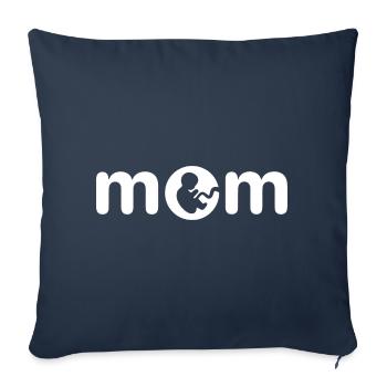 Maman - Maman - Housse de coussin décorative 45 x 45 cm - bleu marine - Devant