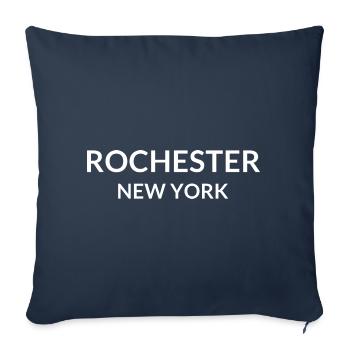 Rochester, New York, USA - Sofa pillowcase 17,3'' x 17,3'' (45 x 45 cm) - navy - Front