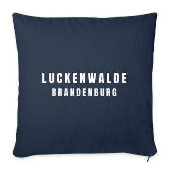 Bruchköbel, Hesse - Housse de coussin décorative 45 x 45 cm - bleu marine - Devant
