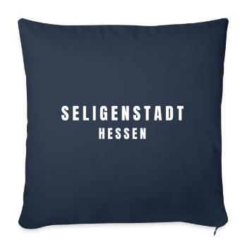 Stadtallendorf Hesse - Housse de coussin décorative 45 x 45 cm - bleu marine - Devant