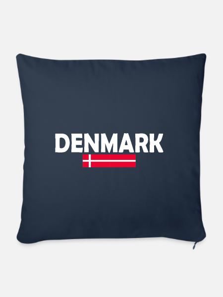 Dänemark flagge - Sofakissenbezug 45 x 45 cm - Navy