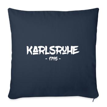 Karlsruhe - 1715 - Baden-Württemberg - Durlach - Sofakissenbezug 45 x 45 cm - Navy - Vorne