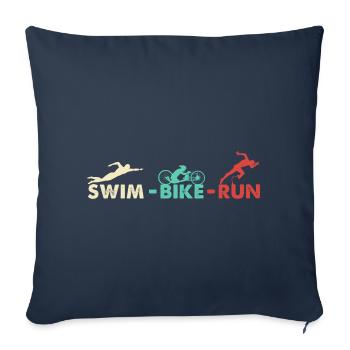 Paratriathlon Triathlon Athletes with Disabilities - Sofa pillowcase 17,3'' x 17,3'' (45 x 45 cm) - navy - Front
