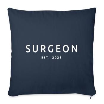 Chirurgien Est. 2023 Étudiant diplômé en médecine chirurgienne - Housse de coussin décorative 45 x 45 cm - bleu marine - Devant