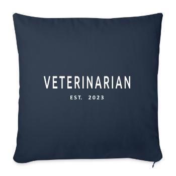 Veterinarian Est. 2023 Graduated Veterinarian - Sofa pillowcase 17,3'' x 17,3'' (45 x 45 cm) - navy - Front