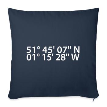 Coordonnées d’Oxford - Housse de coussin décorative 45 x 45 cm - bleu marine - Devant