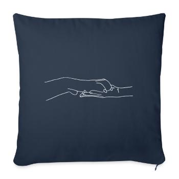 Hand mit Pfote - Sofakissenbezug 45 x 45 cm - Navy - Vorne