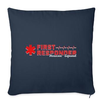 Cool First Responder Rescue Squad Shirt - Housse de coussin décorative 45 x 45 cm - bleu marine - Devant