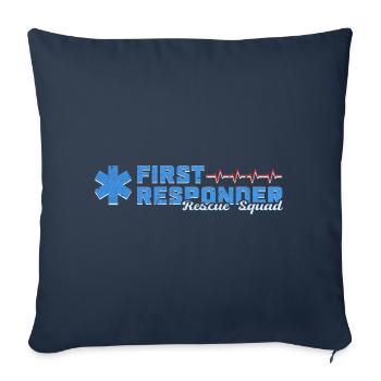 Cool Blue First Responder Rescue Squad Motif - Sofa pillowcase 17,3'' x 17,3'' (45 x 45 cm) - navy - Front