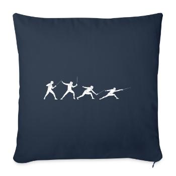 Fechten - Sofakissenbezug 45 x 45 cm - Navy - Vorne