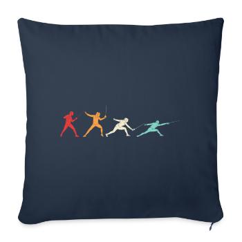 Fechten - Sofakissenbezug 45 x 45 cm - Navy - Vorne