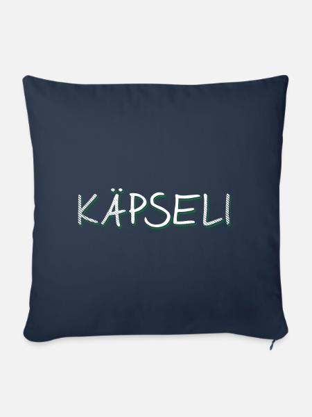 Badische Sprüche > Käpseli - Sofakissenbezug 45 x 45 cm - Navy