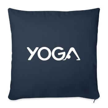 Yoga - Housse de coussin décorative 45 x 45 cm - bleu marine - Devant