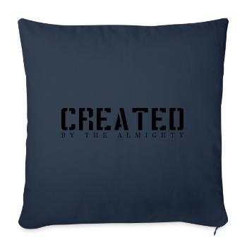 Created By The Almighty - Sofa pillowcase 17,3'' x 17,3'' (45 x 45 cm) - navy - Front